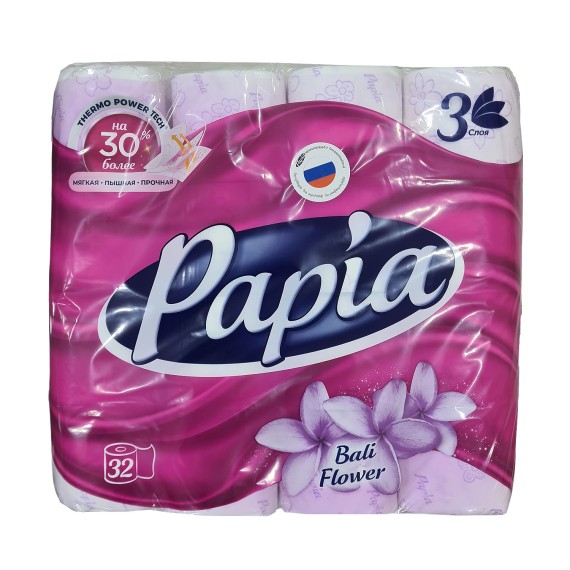 Туалетная бумага PAPIA BALI FLOWER 3PLY 32PCS (001768) 