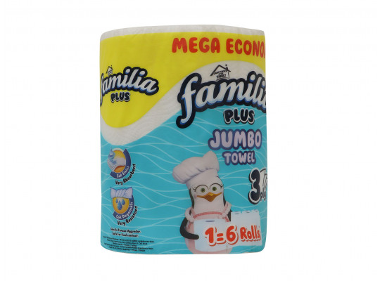 Զուգարանի թուղթ FAMILIA JUMBO 3PL 1X6-480 (011278) 