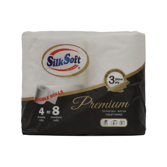 Туалетная бумага SILK SOFT PREMIUM 3 LAYER 4PC (012232) 