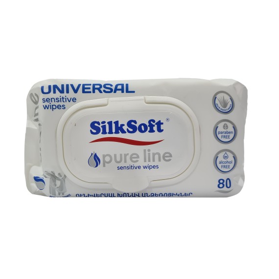 Влажные салфетки SILK SOFT Թաց Անձեռոցիկ Սիլկ Սոֆթ ՈՒնիվերսալ (014465) 