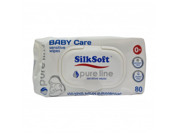 Wet wipe SILK SOFT Թաց Անձեռոցիկ Սիլկ Սոֆթ Pure Line Մանկական 80հ (014472) 