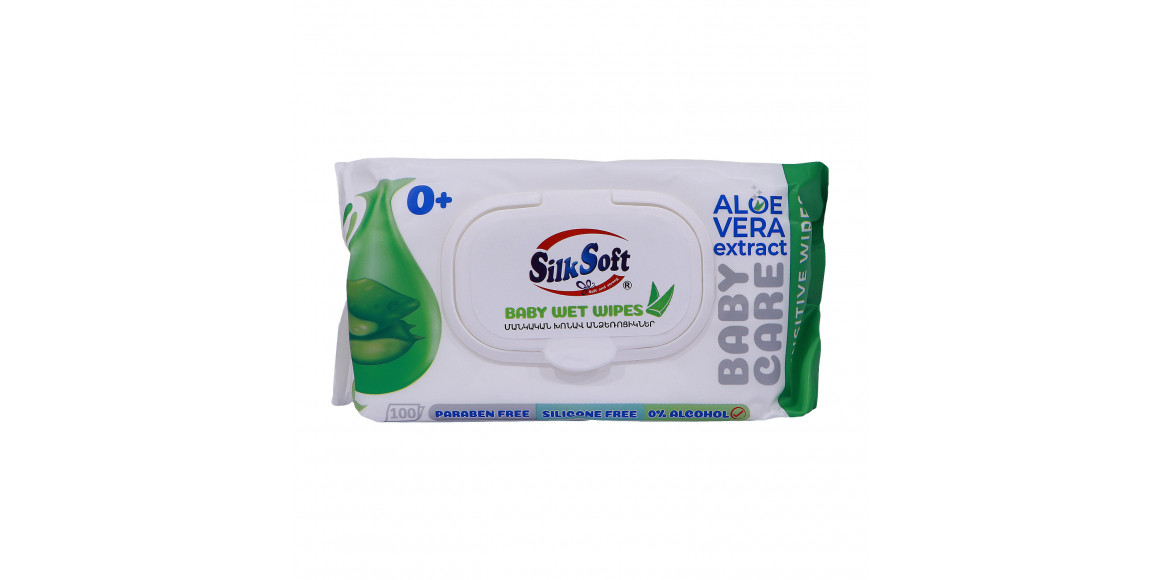 Wet wipe SILK SOFT Մանկական Ալոե Վերա 100հ (014946) 