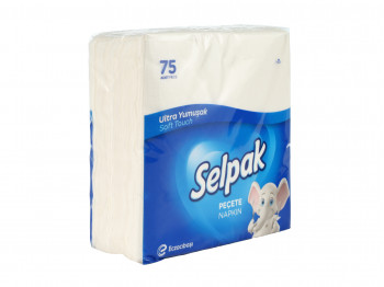 Napkin SELPAK Կլասսիկ սպիտակ երկշերտ 30x29.5 75x24 (016514) 