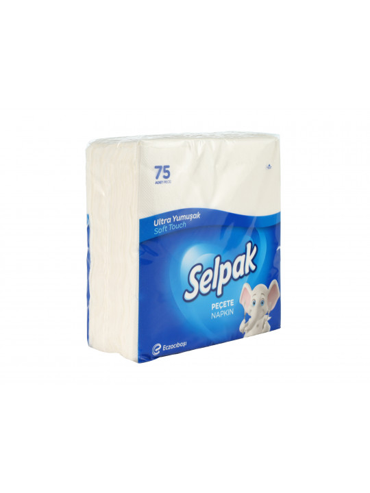 Անձեռոցիկ SELPAK Կլասսիկ սպիտակ երկշերտ 30x29.5 75x24 (016514) 