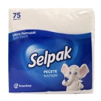 Napkin SELPAK ՍԵԼՊԱԿ ԿԼԱՍՍԻԿ ԱՆՁԵՌՈՑԻԿ ՍՊԻՏԱԿ ԵՐԿՇԵՐՏ 30X29,5 75X24 (8690530016514)