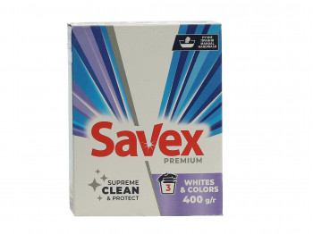 Լվացքի փոշի եվ գել SAVEX HAND WASH PREMIUM WHITES COLORS 400 GR (017599) 