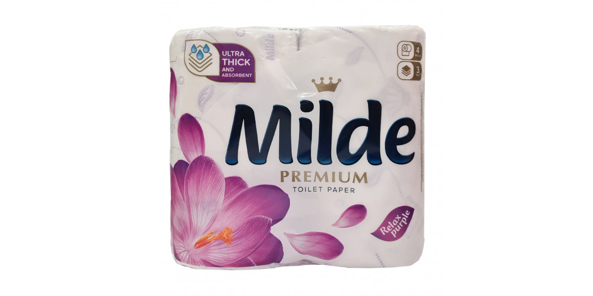 Toilet paper MILDE RELAX PURPLE 4PCS (025945) 