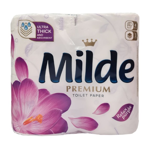 Զուգարանի թուղթ MILDE RELAX PURPLE 4PCS (025945) 