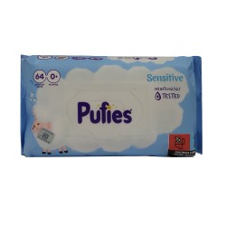 Влажные салфетки PUFIES SENSITIVE 64 WET WIPES (027543) 
