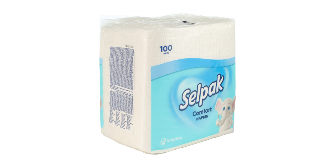 Անձեռոցիկ SELPAK Կոմֆորտ սպիտակ 1 շերտ 100x24 (032866) 