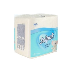 Салфетка SELPAK Կոմֆորտ սպիտակ 1 շերտ 100x24 (032866) 