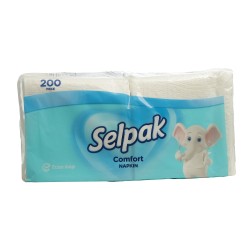 Салфетка SELPAK Կոմֆորտ սպիտակ 1 շերտ 200x24 (032880) 