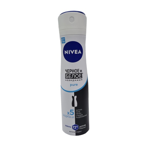 Deodorant NIVEA 82230 SPRAY BLACK & WHITE PURE 150ML (034243) 