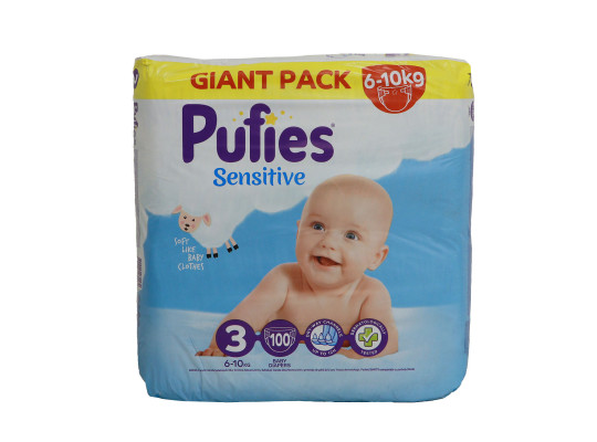 Diaper PUFIES SENSITIVE GIANT PACK N3 100PCS (035579) 