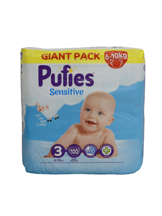 Տակդիր PUFIES SENSITIVE GIANT PACK N3 100PCS (035579) 