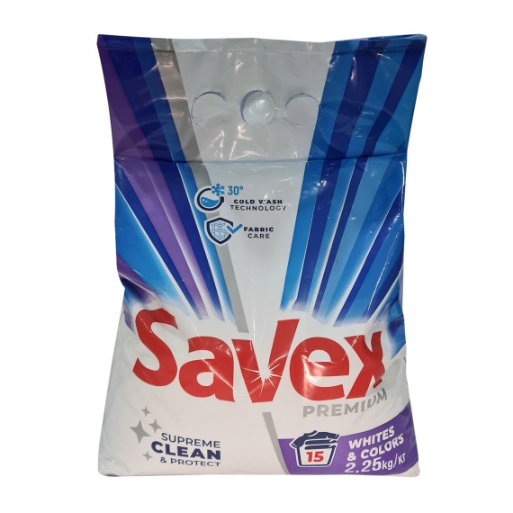 Լվացքի փոշի SAVEX Premium Whites Colors 2.250kg (047879) 