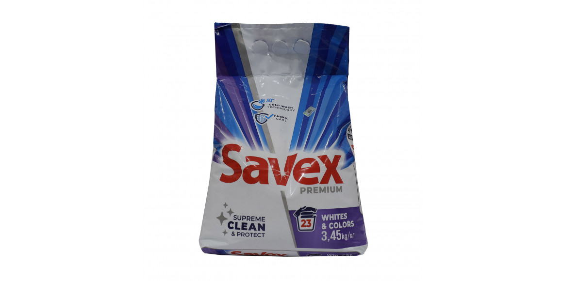 Washing powder SAVEX POWDER PREMIUM WHITE & COLOR 3450GR (047916) 