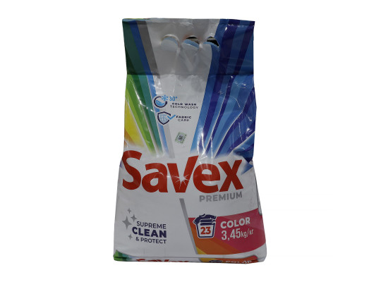 Стиральный порошок SAVEX POWDER PREMIUM COLOR 3450GR (047923) 