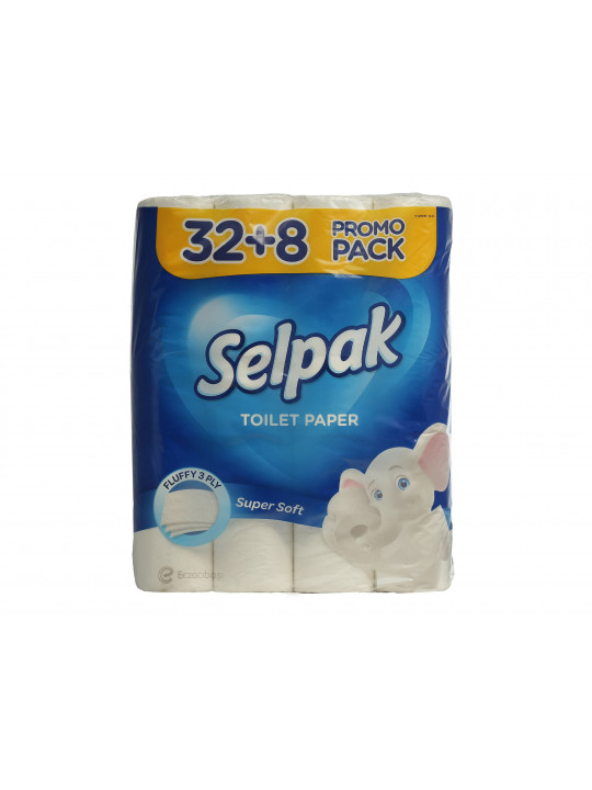 Туалетная бумага SELPAK Սպիտակ 32+8 հատ (059474) 