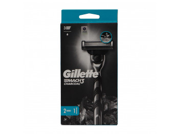 Սափրվելու պարագա GILLETTE MACH 3 CHARCOAL RAZOR+2 CART (074308) 