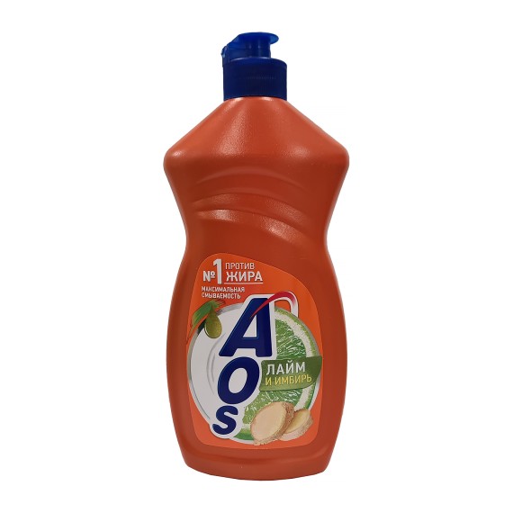 Սպասք լվանալու հեղուկ AOS LIQUID LIME & GINGER 450ML (100682) 
