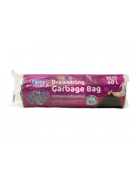 Garbage bag PAREX Բռնակներով 40լ 15 հատ (101697) 