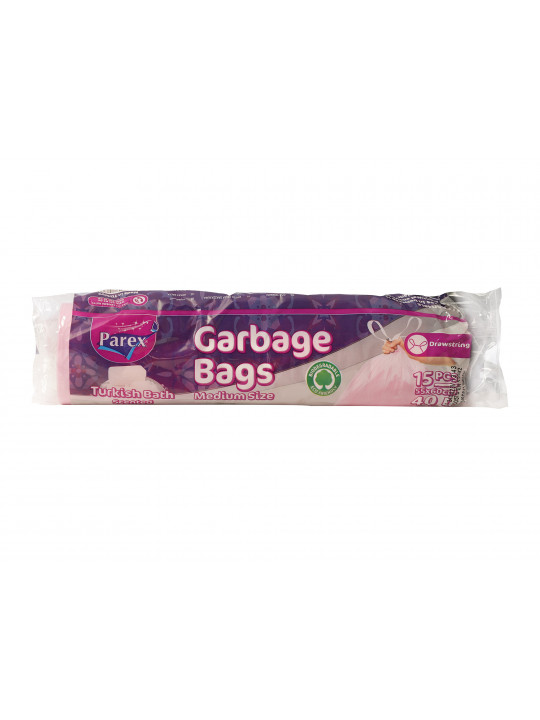 Garbage bag PAREX Բռնակներով 40 Լ 15 Հատ (103356)