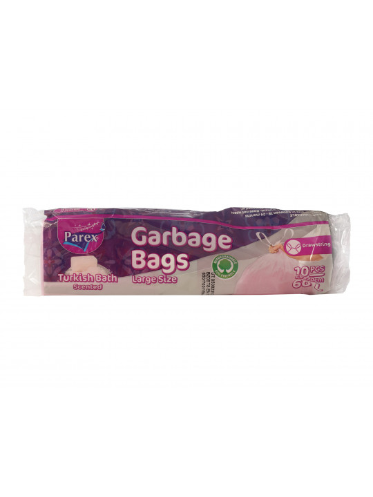 Garbage bag PAREX Բռնակներով 60 Լ 10 Հատ (103370)