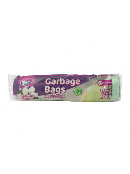 Garbage bag PAREX Բռնակներով 40 Լ 15 Հատ (103394)