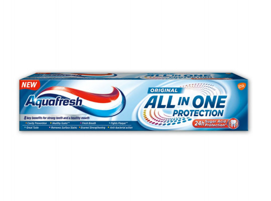 Բերանի խոռոչի խնամք AQUAFRESH 108652 ALL-IN-ONE PROTECTION ORIGINAL 100ML (058652) 