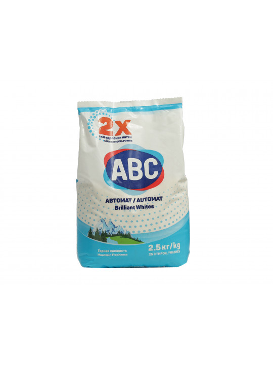 Washing powder ABC Լեռնային թարմություն ավտոմատ սպիտակ լվացքի համար 2.5 կգ (170280) 