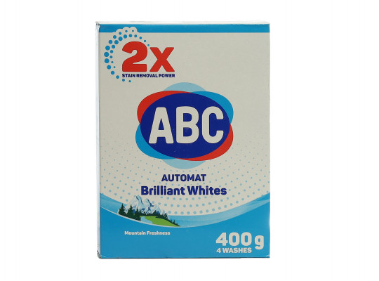 Լվացքի փոշի եվ գել ABC Լեռնային թարմություն ավտոմատ սպիտակ լվացքի համար 400 գր (170921) 