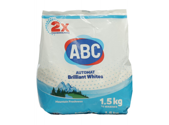 Washing powder ABC Լեռնային թարմություն ավտոմատ սպիտակ լվացքի համար 1.5 կգ (171164) 