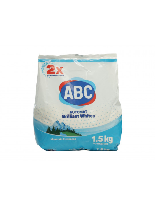 Стиральный порошок ABC Լեռնային թարմություն ավտոմատ սպիտակ լվացքի համար 1.5 կգ (171164) 