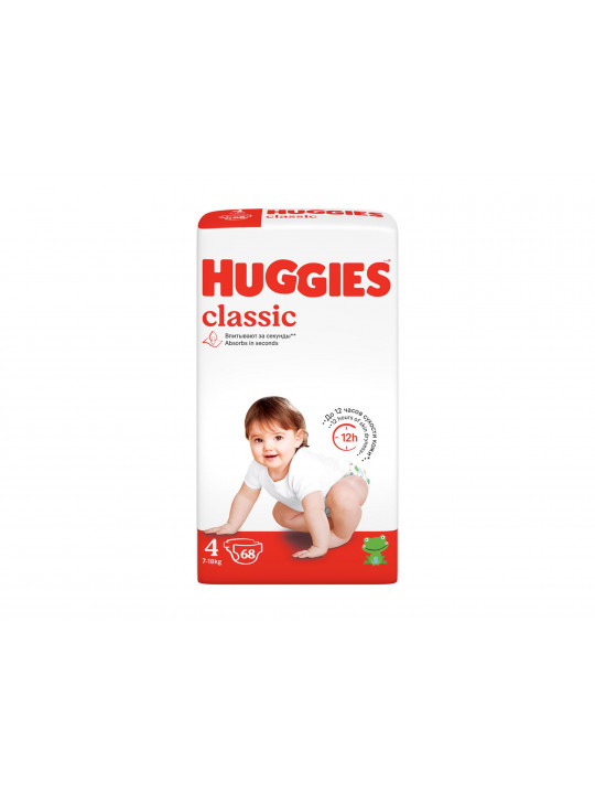 Diaper HUGGIES CLASSICE MEGA N4 (7-18KG) 68PC (543154) 