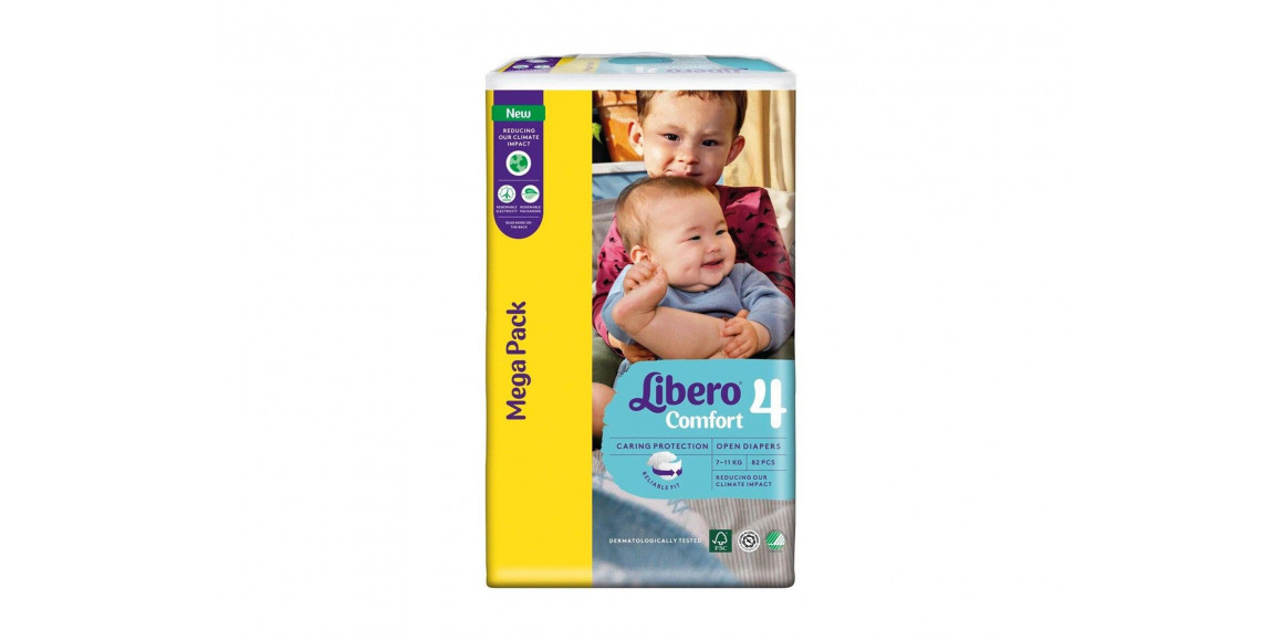 Diaper LIBERO COMFORT MEGA PACK N4 (7-11KG) 82PC (083186) 