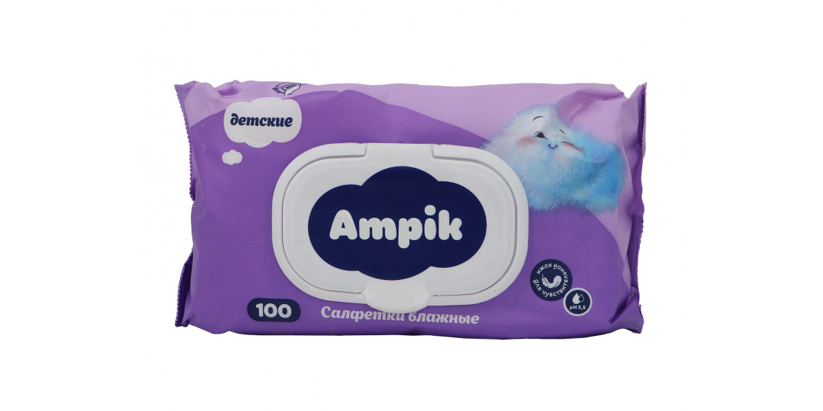 Влажные салфетки AMPIK 100PC (00249) 