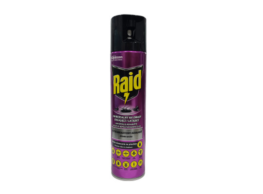 Insect repellent RAID ԽԱՎԱՐԱՍԵՐՆԵՐԻ ԵՎ ՄՐՋՅՈՒՆՆԵՐԻ ԴԵՄ 3-Ը 1-ՈՒՄ 400ՄԼ (203035) 