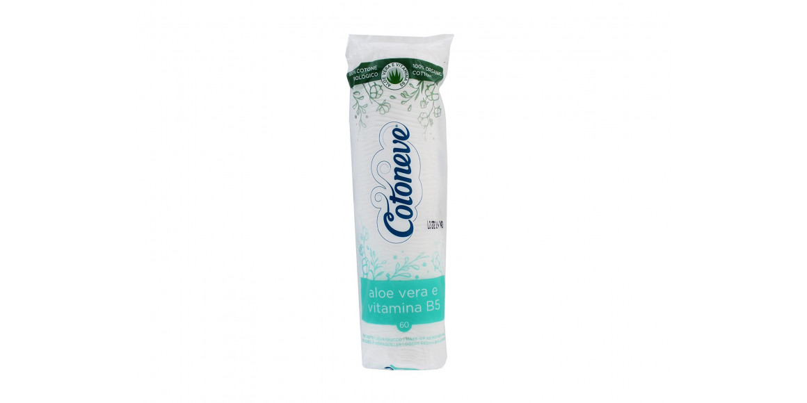 Cotton pads COTONEVE D1CV-2071 COTTON WHITH ALOE 60PC (533800) 