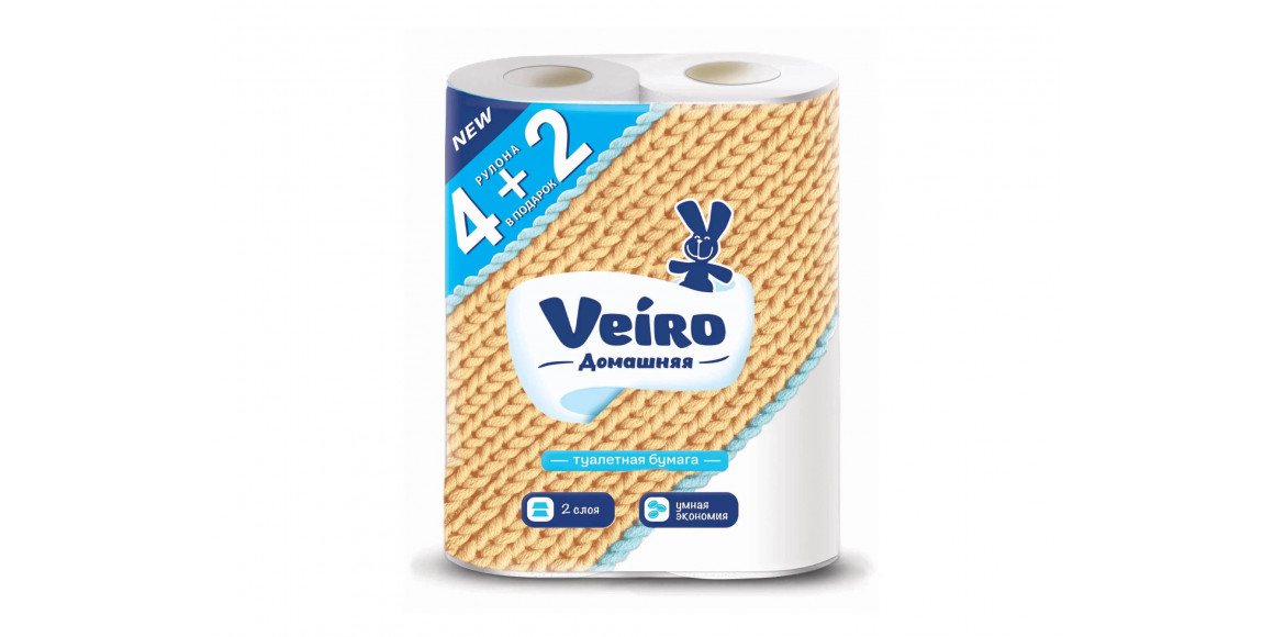 Туалетная бумага VEIRO STANDART HOME PROMO 2PL 4+2PC 1S26 (934528) 