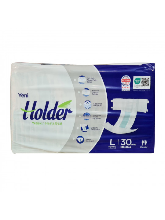 Подгузник HOLDER Տակդիր Մեծերի LARGE 30 L (344420) 