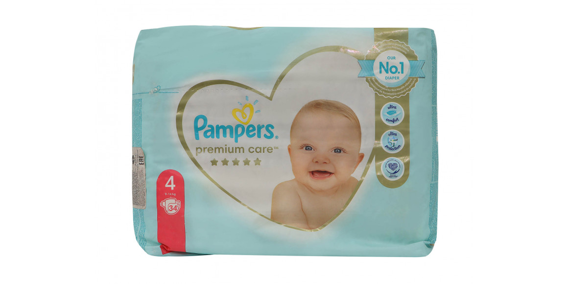 Diaper PAMPERS PREMIUM N4 (9-14KG) 34PC (379368) 