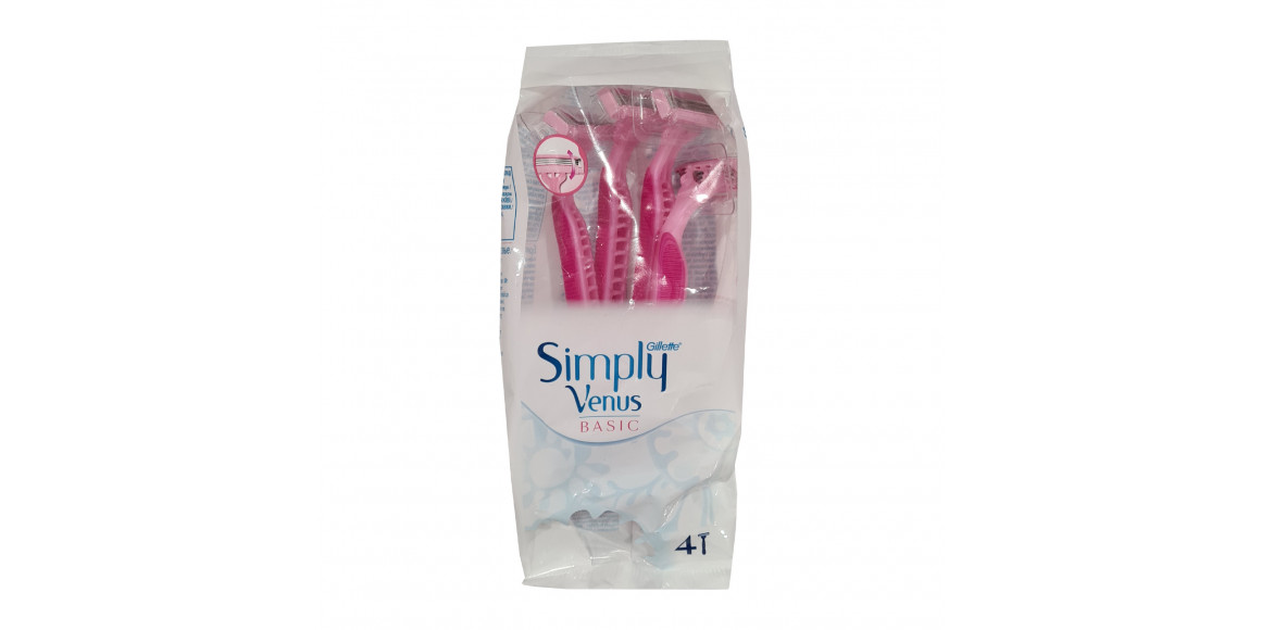 Аксесуар для бритья GILLETTE Simply Venus3 Pink x4 (456758) 