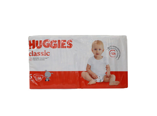 Подгузник HUGGIES CLASSIC N5 MEGA 11-25 KG 58 PC (543192) 