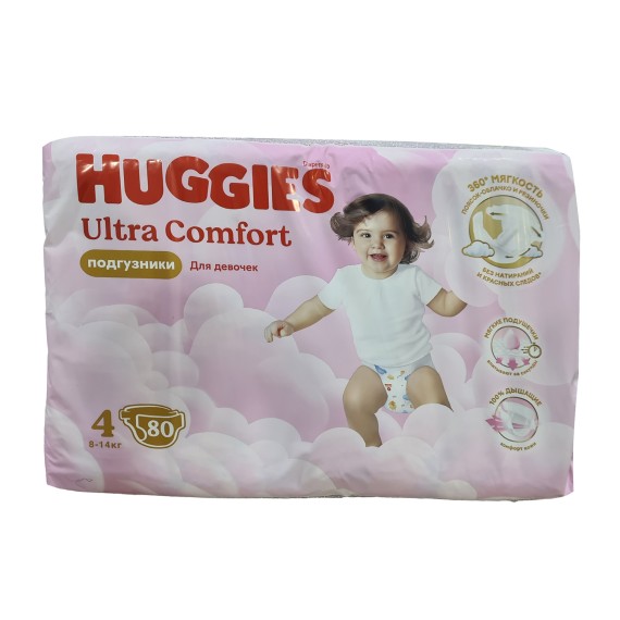 Подгузник HUGGIES ULTRA GIGA N4 GIRL 80 PC (543680) 