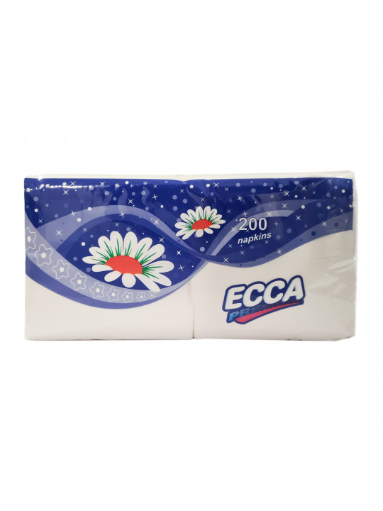 Անձեռոցիկ ECCA  25*25 Սպիտակ 200/16 Հատ (560783) 
