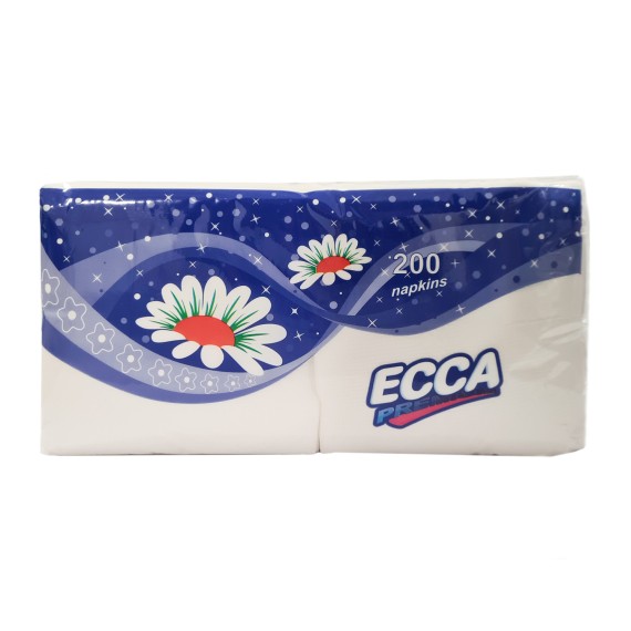 Салфетка ECCA  25*25 Սպիտակ 200/16 Հատ (560783) 