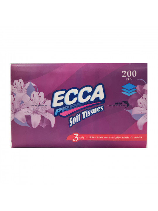 Napkin ECCA  3LR 21X17CM 200PC (561391) 