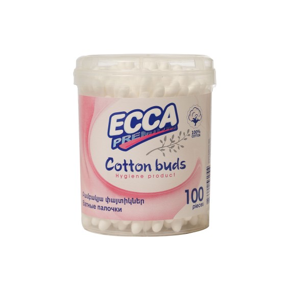 Cotton buds ECCA  ROUND 100PC (561704) 