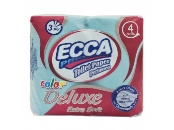 Туалетная бумага ECCA  PREMIUM DELUXE 4ՀԱՏ 3Շ (561742) (BLUE) 